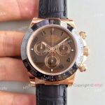 Clone Swiss 7750 Rolex Daytona Rose Gold Chronograph Brown Arabic